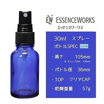 Amazon.co.jp: 遮光瓶 ミストのスプレーボトル 30ml コバルト